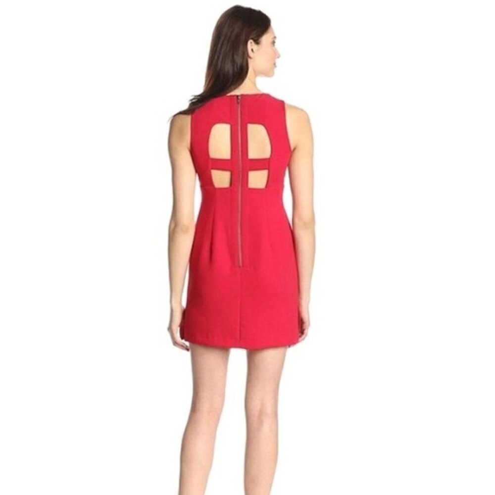 BCBG Generation Red Cut-Out Mini Dress Size 2 - Picture 2 of 16